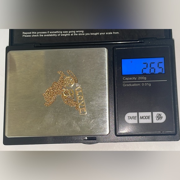 $1200 Mary Margrill M2 Solid 14K Yellow Gold LOVE SkippyDiggy Diamond Necklace - Picture 12 of 17